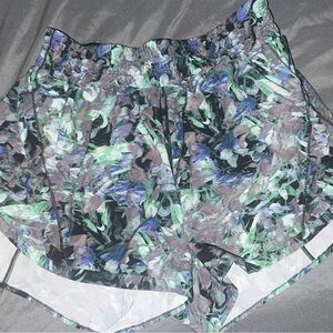 lululemon athletica Women's Floral Athletic Shorts - Black, Green, Blue